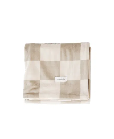 Saranoni Minky Stretch Receiving Blanket In Neutral