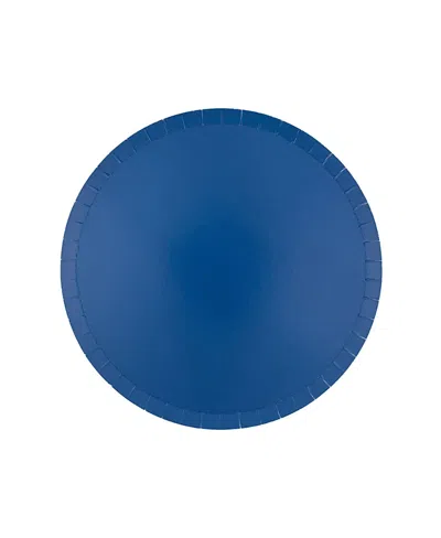 Jollity & Co Solid Shade Colors, Paper Party Dessert Plates, Set Of 8 In Blue