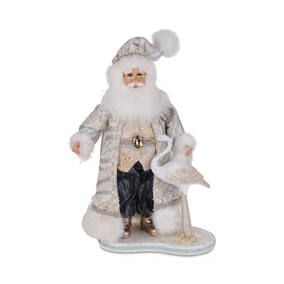 Karen Didion Originals Coastal Crane Santa Figurine In White