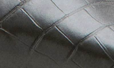 Mango Croc-effect Heeled Shoes Light Heather Grey In Gray