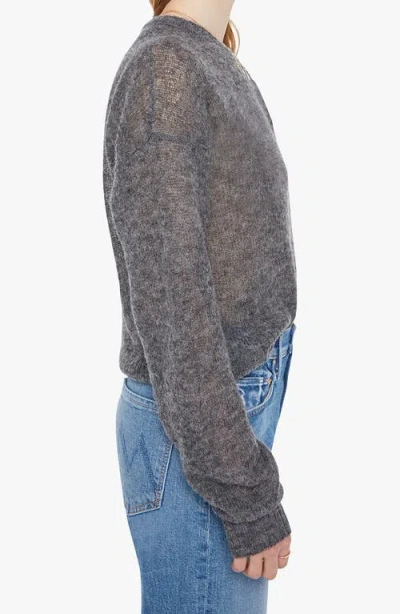 Mother The Crop Alpaca Blend Cardigan In Gray