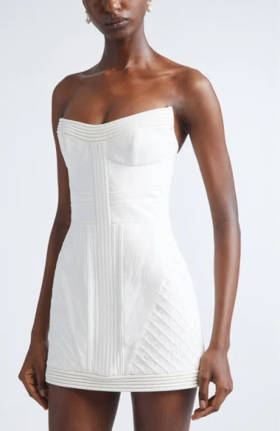 Zimmermann Rebellion Corded Cotton Corset Minidress In White