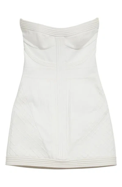 Zimmermann Rebellion Corded Cotton Corset Minidress In White