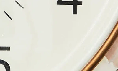 Mackenzie-childs Mackenzie Childs Mocha Check Enameled Steel School Wall Clock In Multi