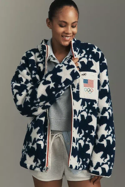 Outerstuff Team Usa Plush Jacket In Blue