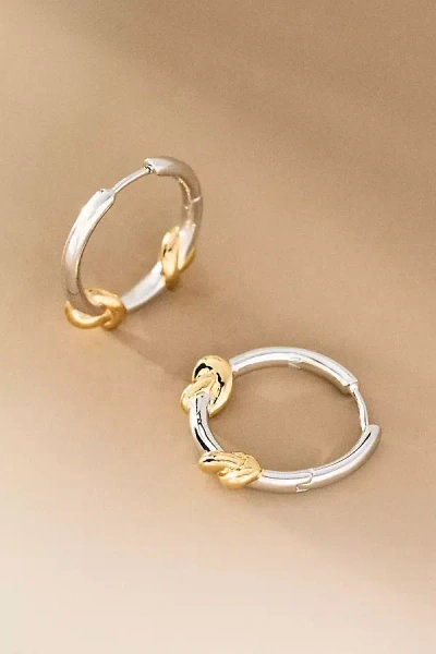 Missoma Lucy Williams Knot Small Hoop Earrings In Metallic