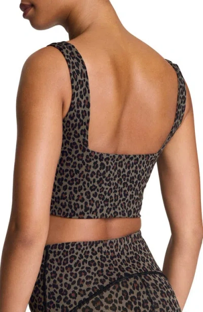Spanx ® Get Moving Leopard Print Crop Tank In Brown
