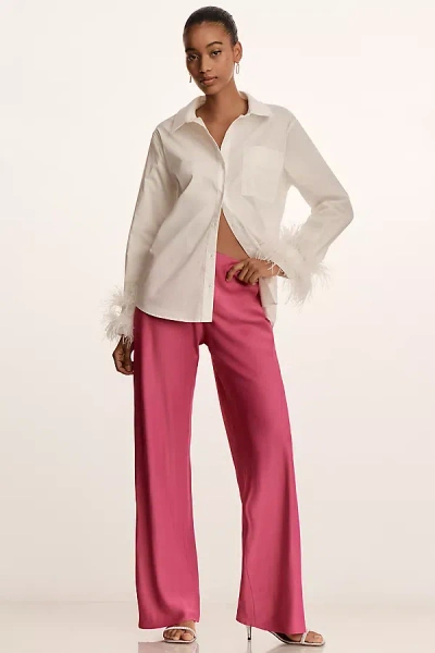By Anthropologie The Tilda Pull-on Wide-leg Pants In Pink