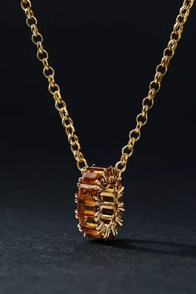 Adina Reyter Birthstone Baguette Big Bead Charm In Gold