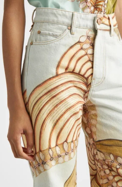 Ulla Johnson Willow Jeans Water Blossoms In Neutral