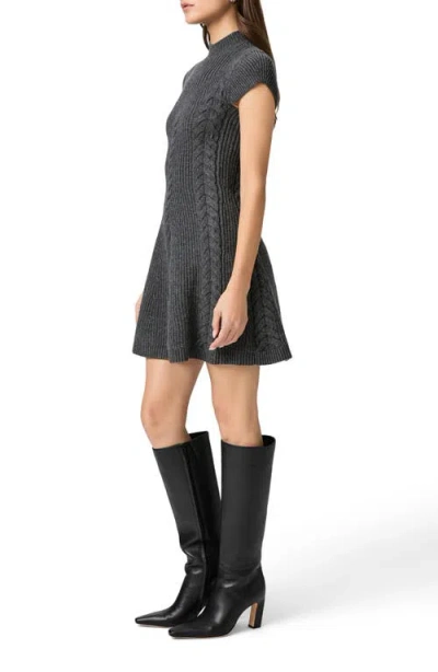 Paige Freya Wool Blend Sweater Minidress In Gray
