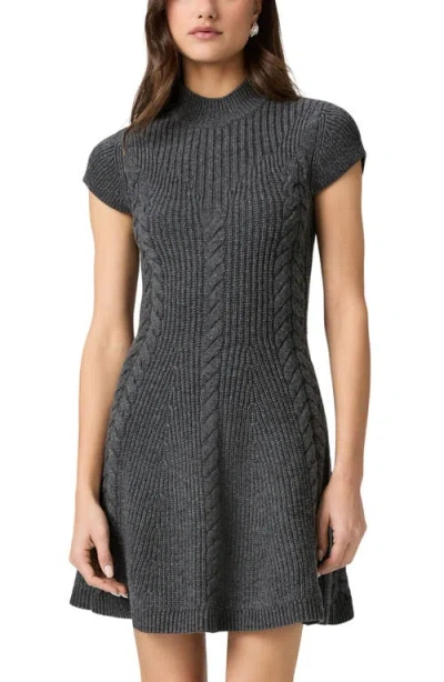 Paige Freya Wool Blend Sweater Minidress In Gray