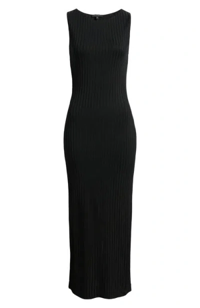 Rag & Bone Natalia Boat Neck Sleeveless Maxi Dress In Black