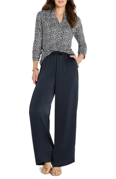 Nic + Zoe Nic+zoe Geo Toss Knit Top In Gray