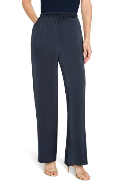 Nic + Zoe Nic+zoe Day Gloss Wide Leg Pull-on Pants In Blue