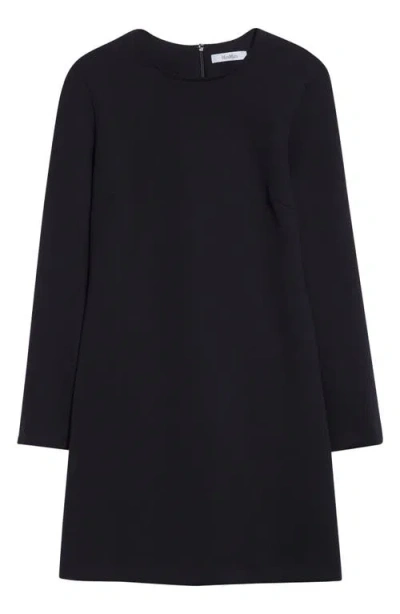 Max Mara Long Sleeve Jersey Dress In Blue
