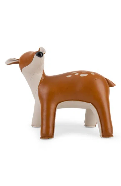 Zuny Deer Luke Faux Leather Paperweight In Multi