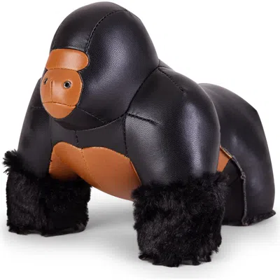 Zuny Borilla Milo Faux Leather Bookend In Black