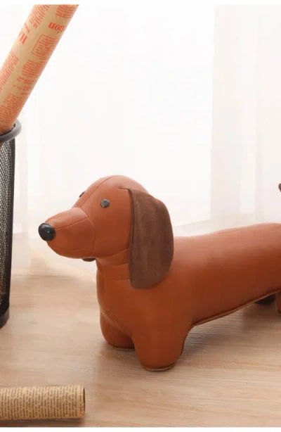 Zuny Teckel Doorstop In Brown