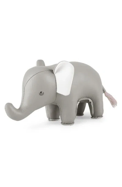 Zuny Elephant Bookend In Gray