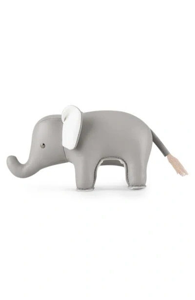 Zuny Elephant Bookend In Gray
