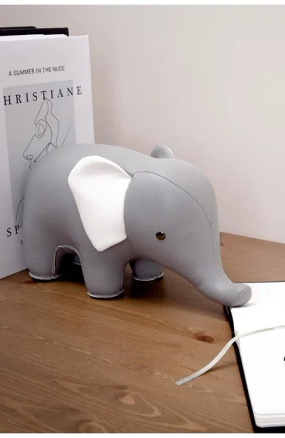 Zuny Elephant Bookend In Gray
