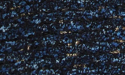 Lafayette 148 New York Cosmos Crochet Trim Bouclé Tweed Jacket In Blue