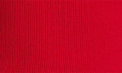 Madewell Tina Pointelle Sweater Minidress In Red