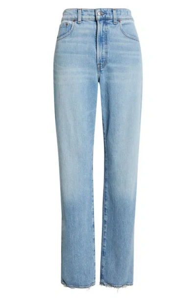 Madewell The Longline Straight Jeans In Blue
