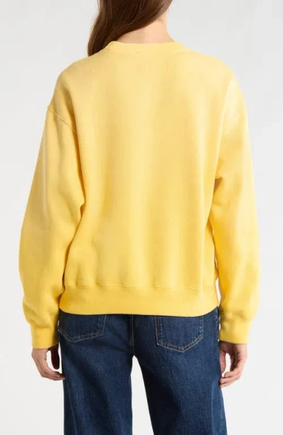 Polo Ralph Lauren Fleece Crewneck Sweatshirt In Yellow