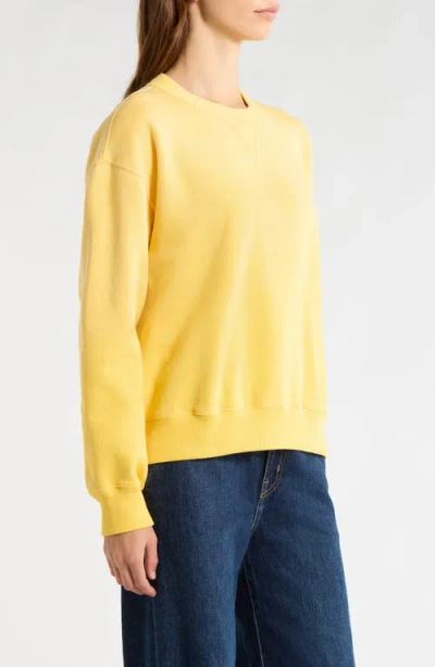 Polo Ralph Lauren Fleece Crewneck Sweatshirt In Yellow