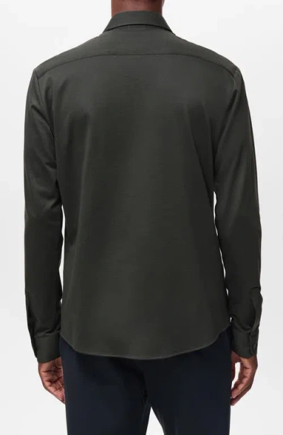 Mango Comfort Stretch Button-up Shirt In Black