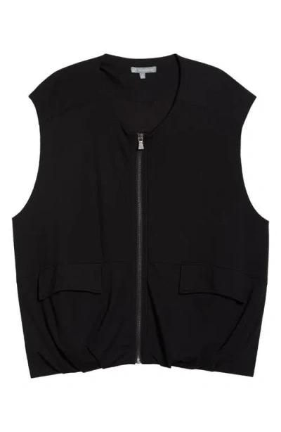 Wit & Wisdom Knit Zip-up Vest In Black