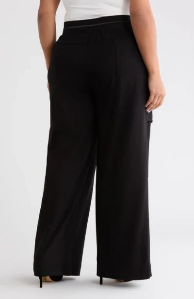 Wit & Wisdom Glider Skyrise Pull-on Wide Leg Pants In Black