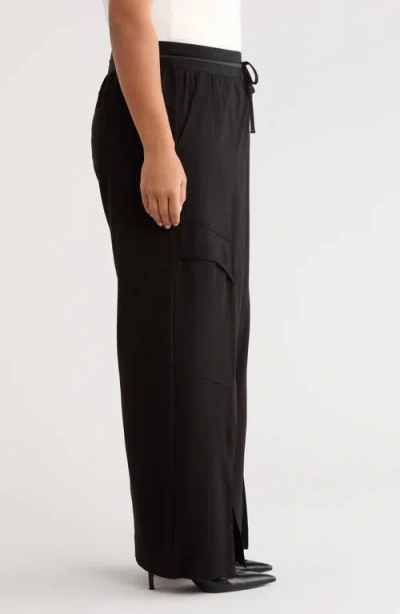 Wit & Wisdom Glider Skyrise Pull-on Wide Leg Pants In Black
