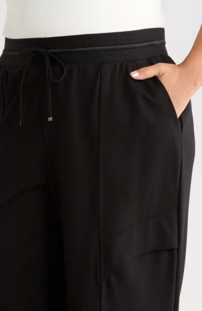 Wit & Wisdom Glider Skyrise Pull-on Wide Leg Pants In Black