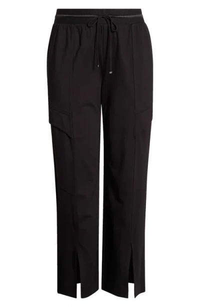 Wit & Wisdom Glider Skyrise Pull-on Wide Leg Pants In Black
