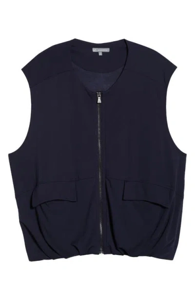 Wit & Wisdom Knit Zip-up Vest In Blue