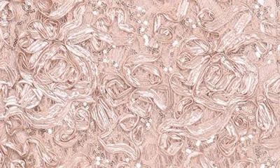 Alex Evenings Sequin Soutache Lace Cocktail Midi Dress In Pink