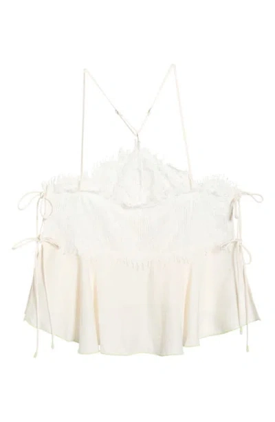 Free People Sweet Love Crop Pajama Camisole In Neutral