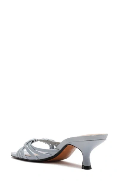 Schutz Tara Interlaced Slide Sandal In Silver