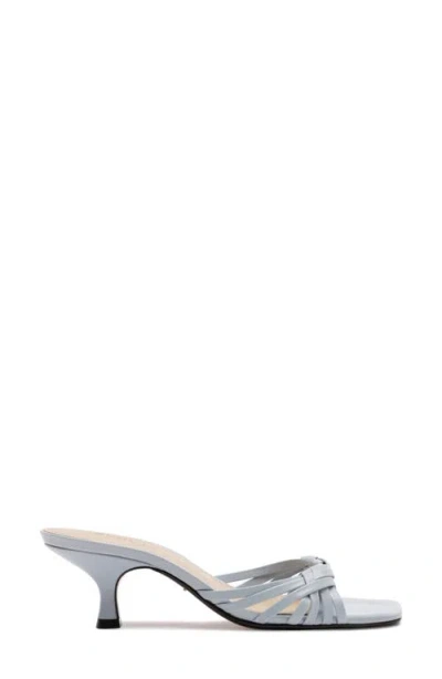 Schutz Tara Interlaced Slide Sandal In Silver