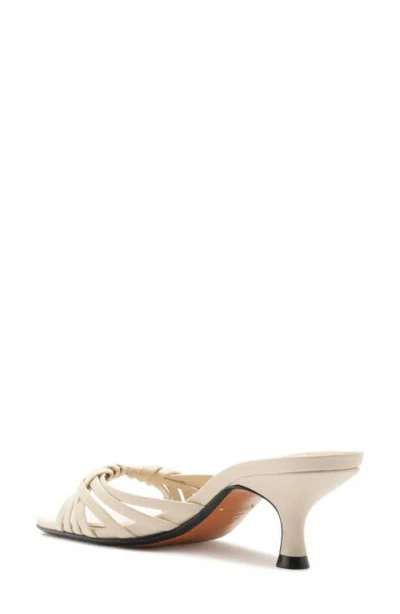 Schutz Tara Interlaced Slide Sandal In White