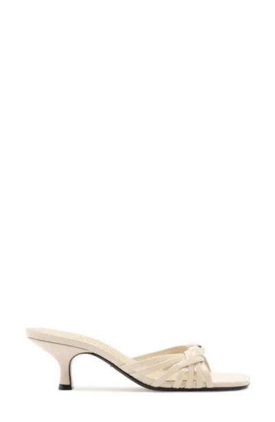 Schutz Tara Interlaced Slide Sandal In White