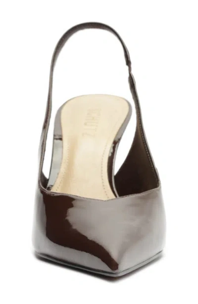 Schutz Lexi Pointed Toe Slingback Pump In Burgundy