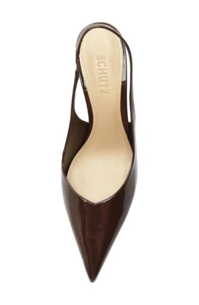Schutz Lexi Pointed Toe Slingback Pump In Burgundy