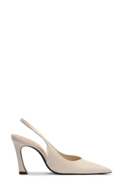 Schutz Lexi Pointed Toe Slingback Pump In White