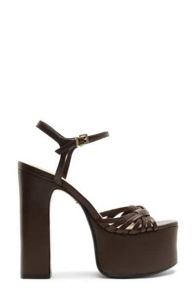 Schutz Women Tara Platform Block Heel Sandals In Brown