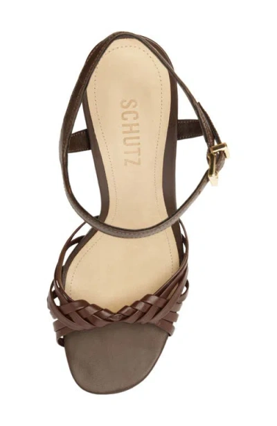 Schutz Women Tara Platform Block Heel Sandals In Brown