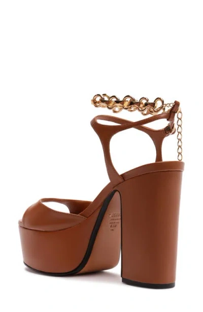 Schutz Lys Ankle Strap Platform Sandal In Brown